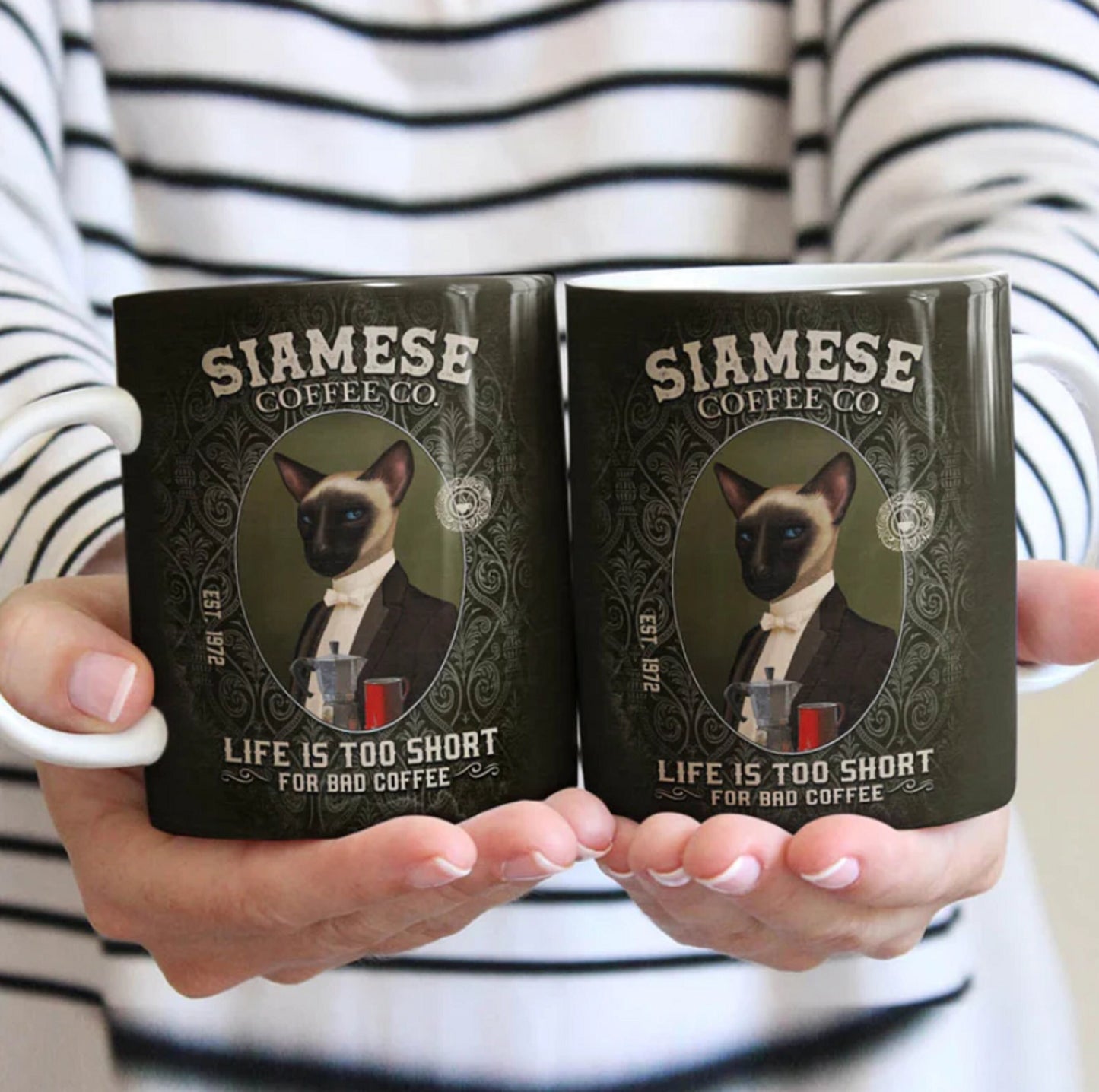 Siamese Cat Company Coffee Mug - Retro Cat Mug - Gift For Cat Mom Cat Lovers - Cat Mug - Vintage Cat Mug - Cat Dad - Mother's Day Gift