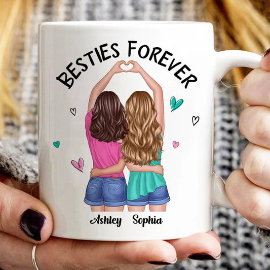 Bestie Forever Best Friend Mug, Best Friends Gifts, Bestie Mug, Custom Girls Mug, Long Distance Mugs, BFF, Personalized Friend, Bestie Cup