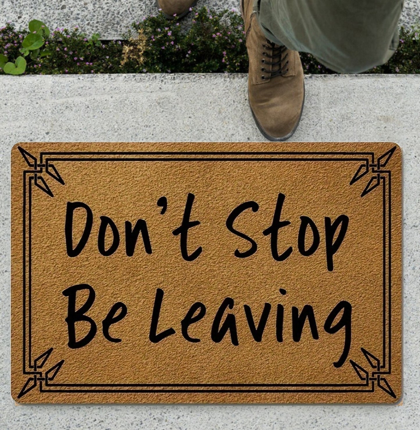 Don't Stop Be Leaving Doormat, Funny Doormat, Funny Welcome Mat, Front Doormat, Closing Gift, Entryway Doormat, Anti-slip Floor Area Rug