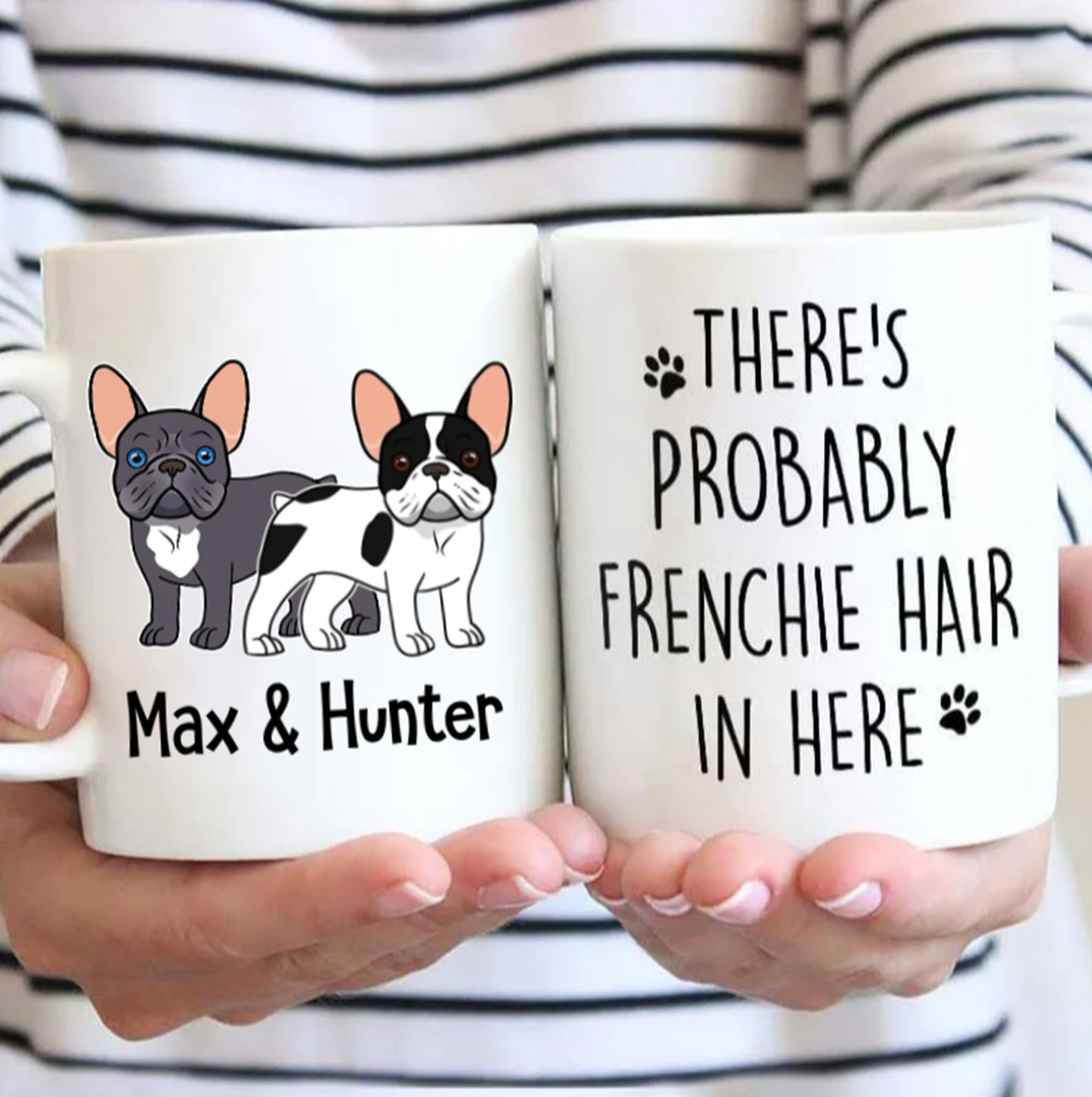 French Bulldog Dog Personalized Mug, Custom Dog Coffee Mug, Funny Dog Mug, Dog Dad, Dog Mom Mug, Gift For Dog Lovers, Vintage Dog Mug