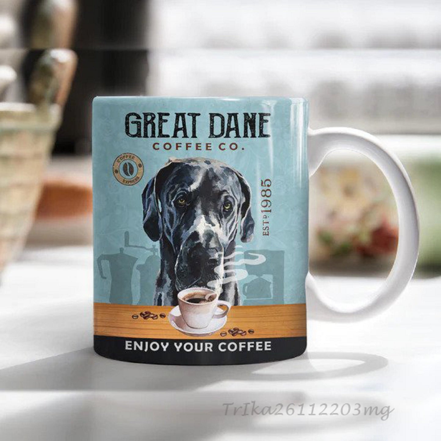 Great Dane Dog Coffee Company Mug, Vintage Dog Mug, Great Dane Dad, Great Dane Mom Mug, Dog Coffee Mug, Dog Lover Gift, Dad Gift