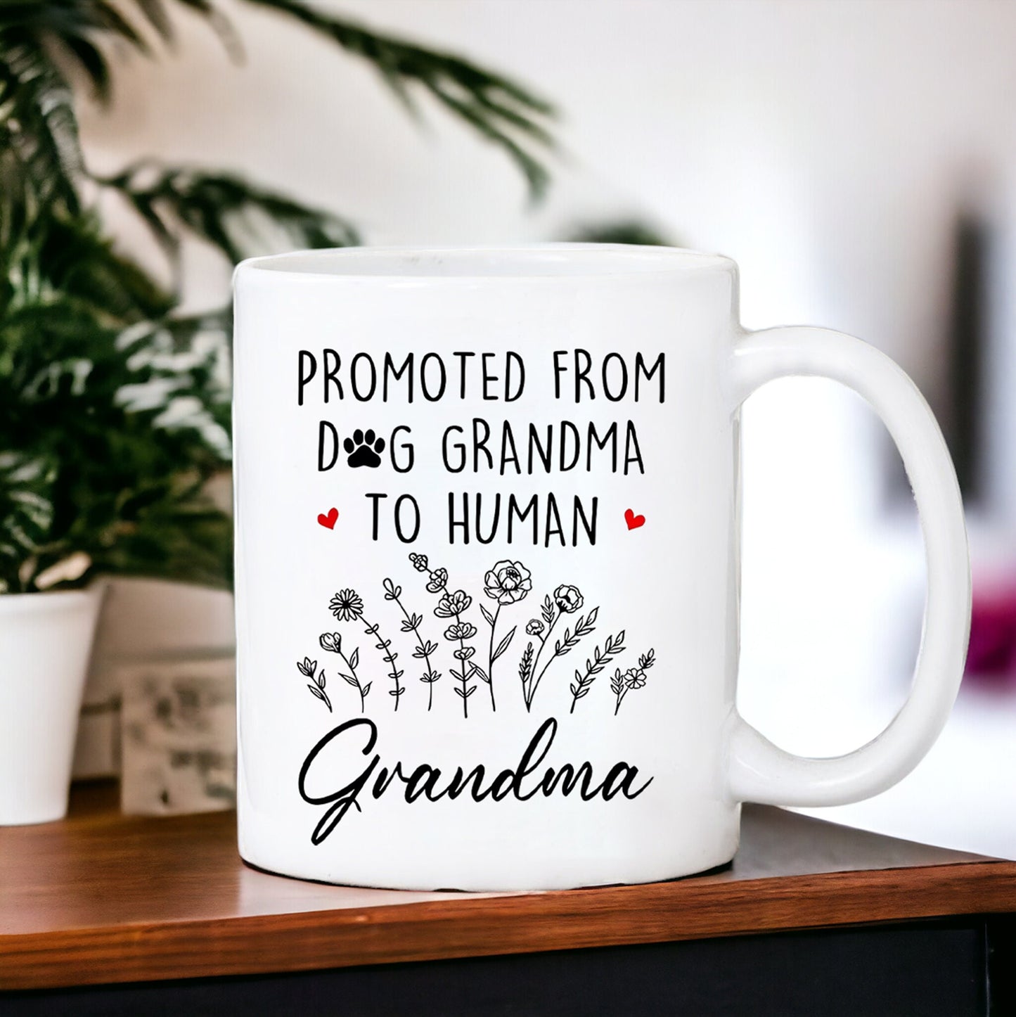 Promoted Grandma Coffee Mug, Funny Mug, New Baby Gift For Grandma, Gifts for Grandma, Old People Mug, Baby Pregnancy Announcement Gift