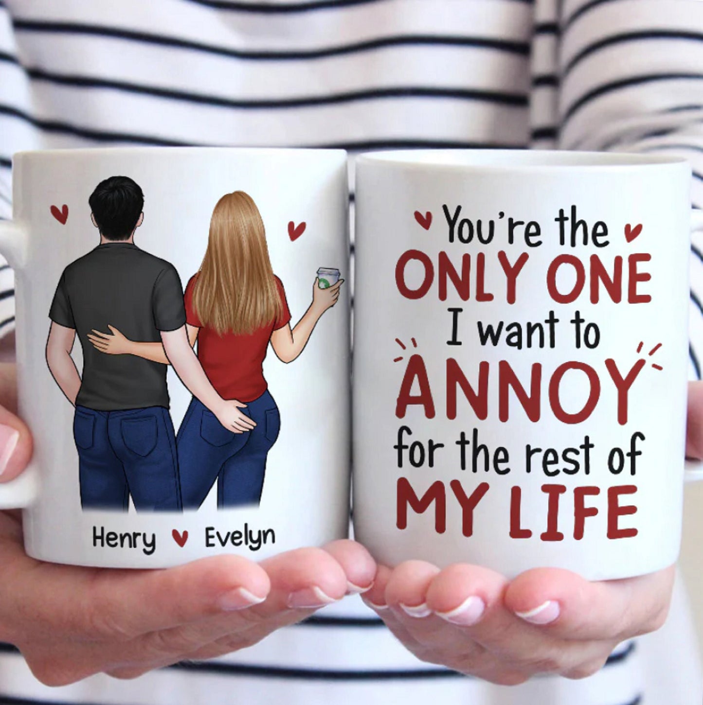 Personalized Funny Couple Coffee Mug, Mugs For Couples, Valentines Day Engagement Gift For Couple, Couples Gift, Husband Gift, Lovers Gift