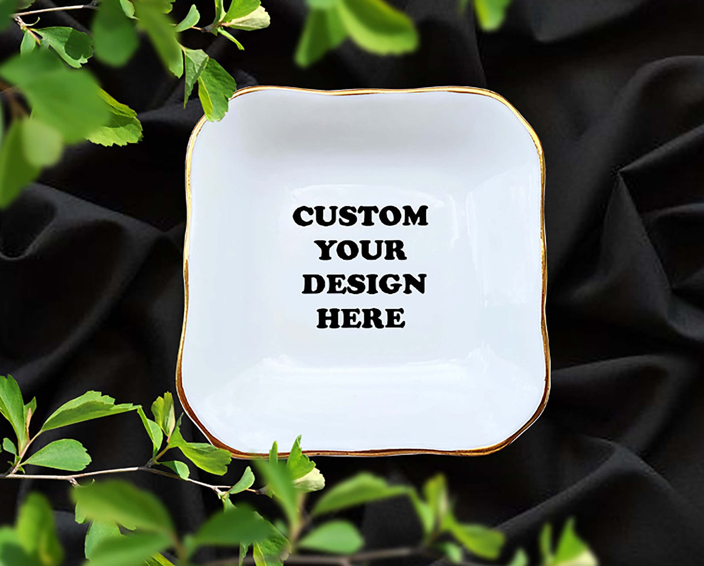 Custom Your Own Design Trinket Dish - Personalized Text And Photo Ring Dish Gift For Anniversary - Custom Ring Dish - Keepsake Ring Dish