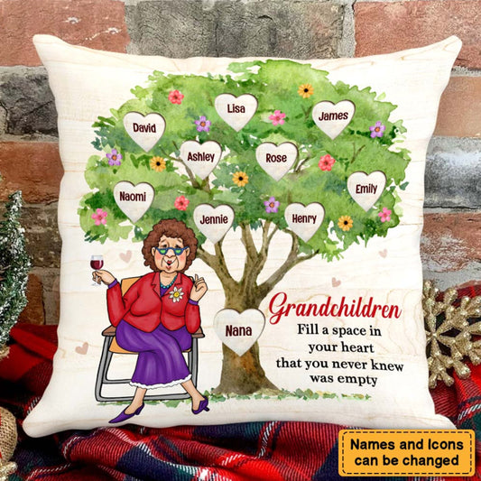 To Grandmother Custom Names Pillow, Personalized Pillow, Family Name Pillow, Grandmas Pillow with Grandkids, Grandma Chirstmas Gift